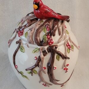 Blue Sky Cardinal Cookie Jar